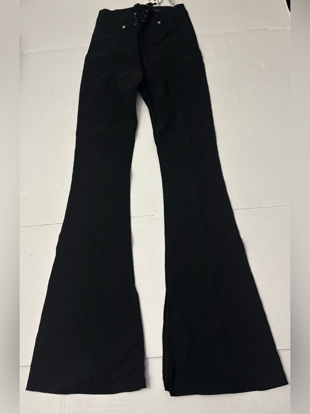 Bershka lace up flare pant Women Size L inseam 32” high rise
